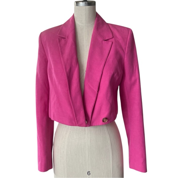 Zara Cropped Blazer Pink - Picture 8 of 9